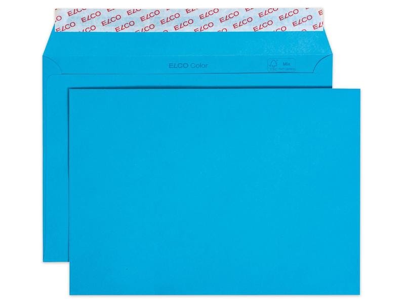 ELCO Enveloppe Color C5, Pas de fenêtres, 25 Pièce/s, Bleu