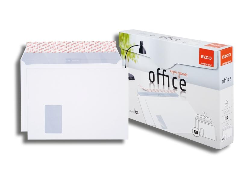 ELCO Enveloppe Office Box C4 avec fenêtre à gauche, 50 pièces