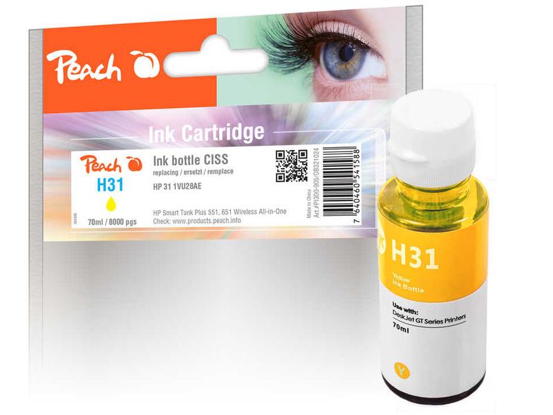 Peach Encre HP 31 (1VU28AE) Yellow