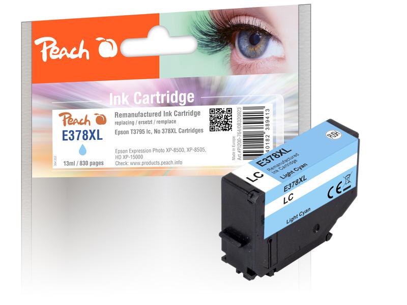 Peach Encre Epson T3795, No 378XL Light Cyan