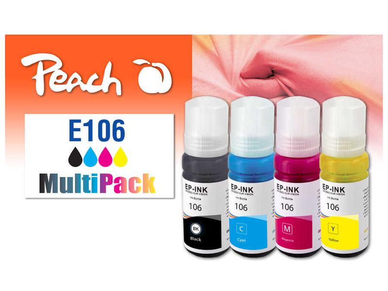 Peach Encre Canon CISS 106 Multi-Pack C, M, Y, BK