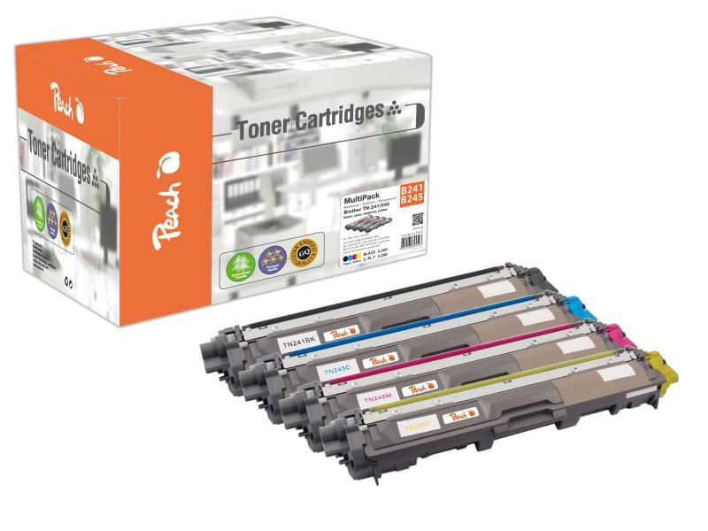 Peach Kits de toner Brother TN-245 BK, C, M, Y