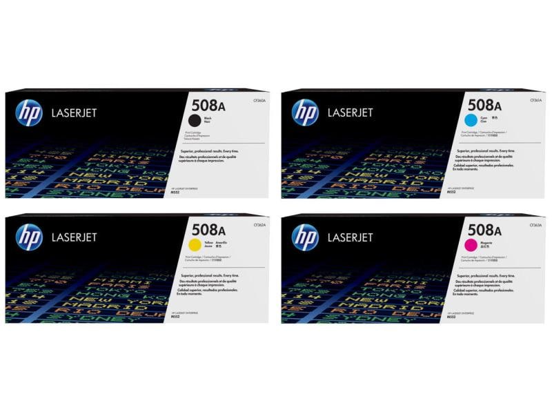 HP Kits arc-en-ciel Nr. 508A (CF360A-CF363A) BL/C/M/Y