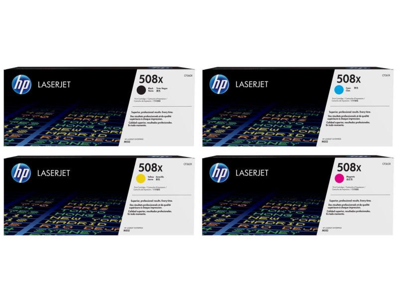 HP Kits arc-en-ciel Nr. 508X (CF360X-CF363X) BL/C/M/Y