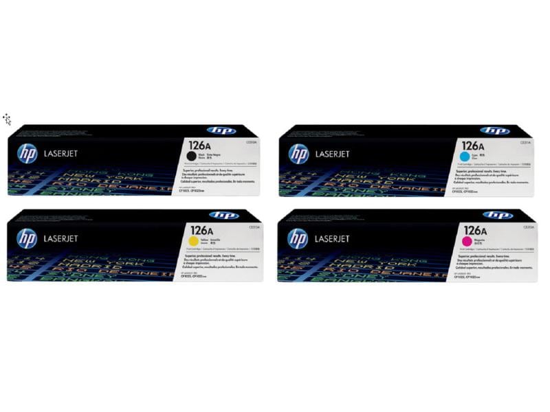 HP Kits arc-en-ciel Nr. 126A (CE310A-CE313A) BL/C/M/Y