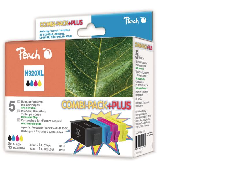 Peach Kits d’encre HP Nr. 920XL C, M, Y, 2x BK