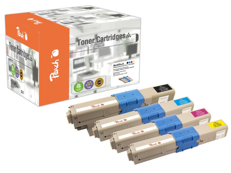 Peach Kits de toner OKI 44469803 / 704-6 BK, C, M, Y