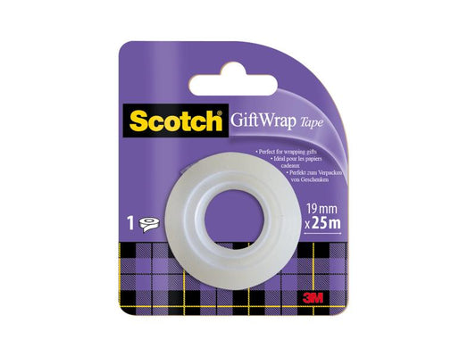 Scotch Ruban adhésif Scotch pour les cadeaux Rouleau de recharge 19 mm x 25 m