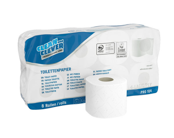 CLEAN and CLEVER papier toilette petits rouleaux PRO 104