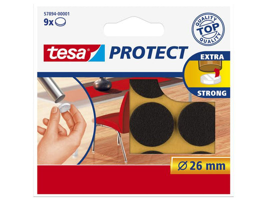 tesa Echelle de pied de chaise Protect Ø 26 mm 9 pièces, Brun