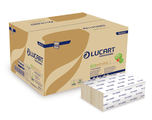 Lucart EcoNatural Z essuie-mains 3000 feuilles