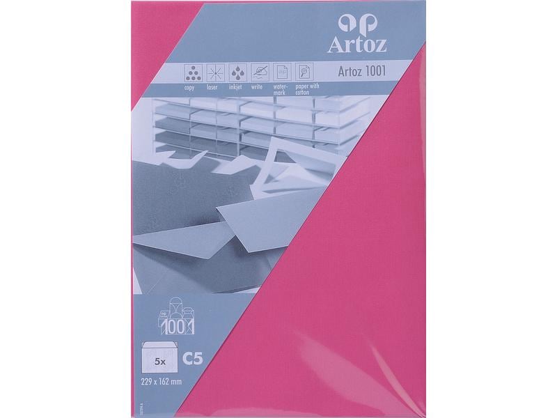 Artoz Enveloppe 1001, C5, 5 Pièce/s, Fuchsia