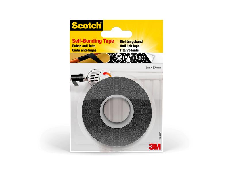 3M Ruban adhésif double-face Joint d'étanchéité 25 mm x 3 m, Noir