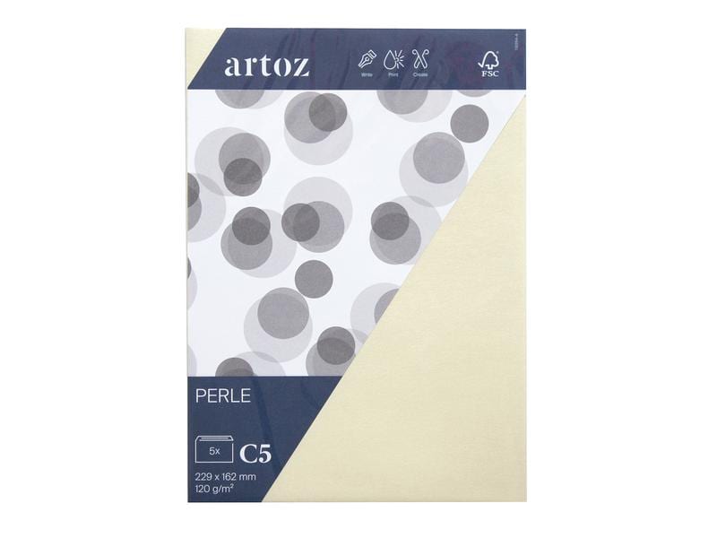 Artoz Enveloppe Perle C5, 5 Pièce/s, Ivoire