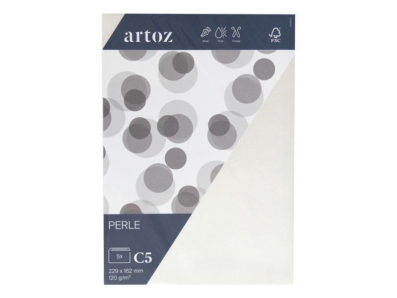 Artoz Enveloppe Perle C5, 5 Pièce/s, Blanc