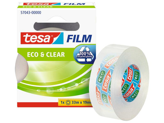 tesa Ruban adhésif Eco&Clear 19 mm x 33 m, Transparent