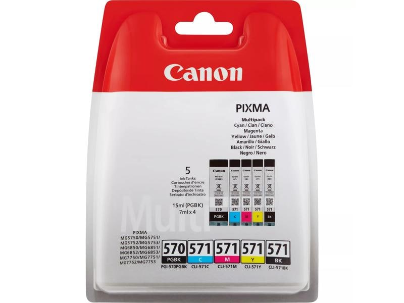 Canon Encre PGI-570 / CLI-571 BK, PGBK, C, M, Y