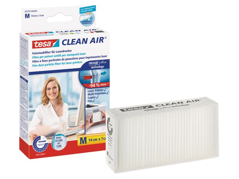 tesa Filtre à poussières fines Clean Air M 140x70 mm pour imprimantes laser