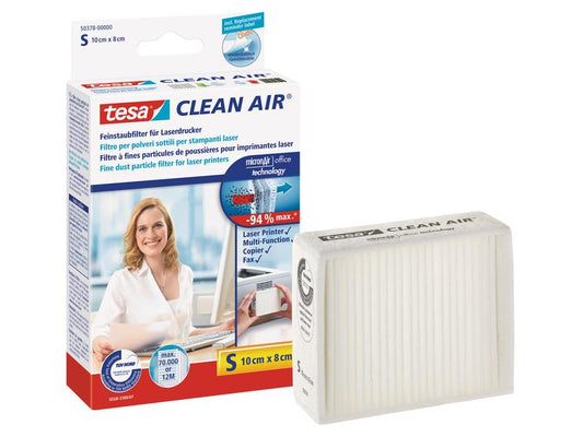 tesa Filtre à poussières fines Clean Air S 100x80 mm pour imprimantes laser