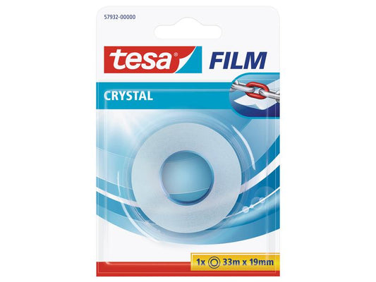 tesa Ruban adhésif crystal 19 mm x 33 m, 1 rouleau Transparent