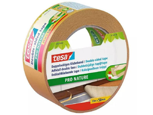 tesa Ruban adhésif double-face Pro Nature 50 mm x 25 m