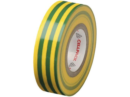 Cellpack AG Bande isolante 10 m x 15 mm, Jaune/Vert