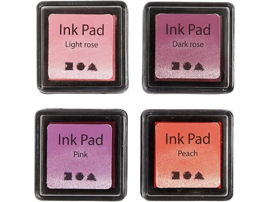 Creativ Company Tampon encreur Ink Pad Orange, rose, rouge