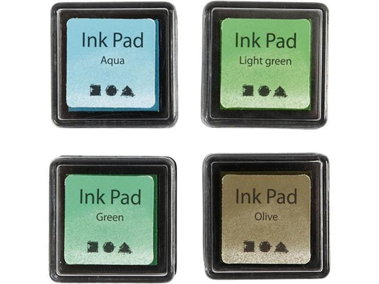 Creativ Company Tampon encreur Ink Pad bleu, vert