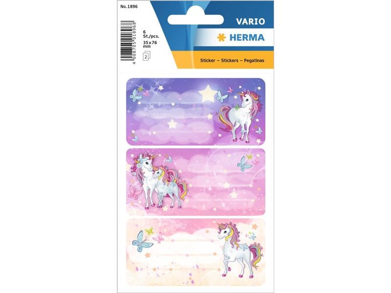 Herma Stickers Étiquettes scolaires Licorne