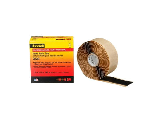 Scotch Ruban adhésif Rubber Mastic 25 mm x 3 m, Noir