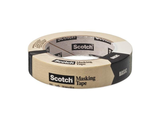 3M Ruban de masquage Scotch Basic 24 mm x 50 m, Beige