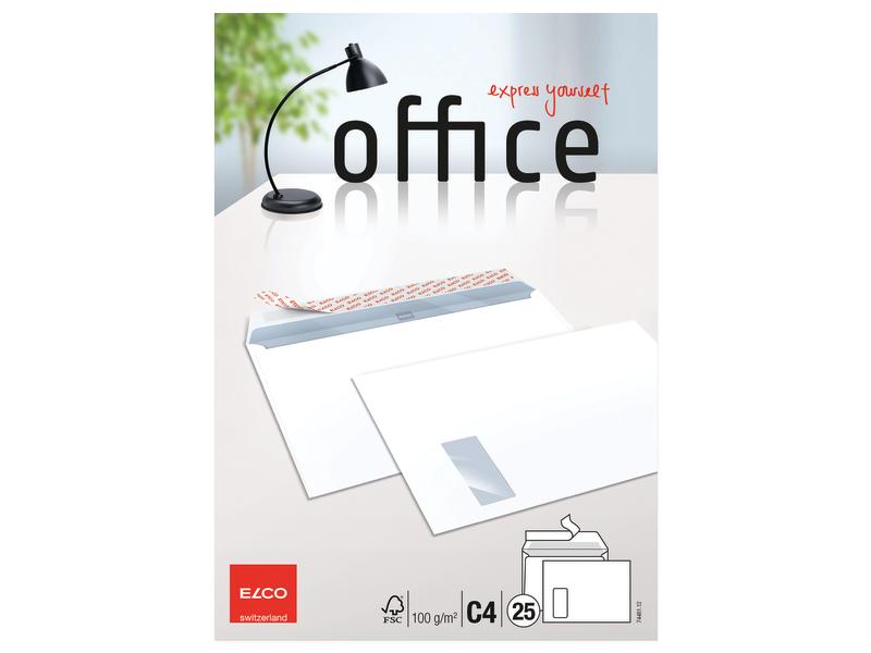 ELCO Enveloppe avec fenêtre Office C4, Liens, 25 Pièce/s