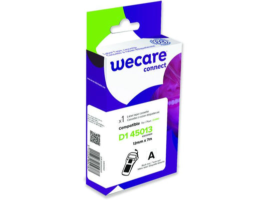 Wecare Ruban d’étiquettes K80001W4 Noir sur Blanc