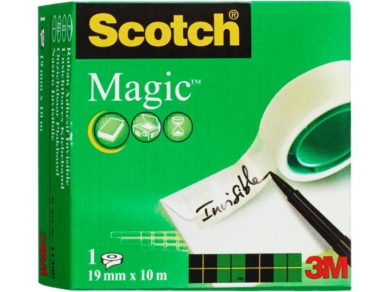 Scotch Ruban adhésif Magic Tape 19 mm x 10 m, Transparent