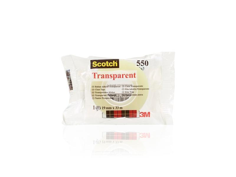 Scotch Ruban adhésif 19 mm x 33 m, Transparent, 1 rouleau