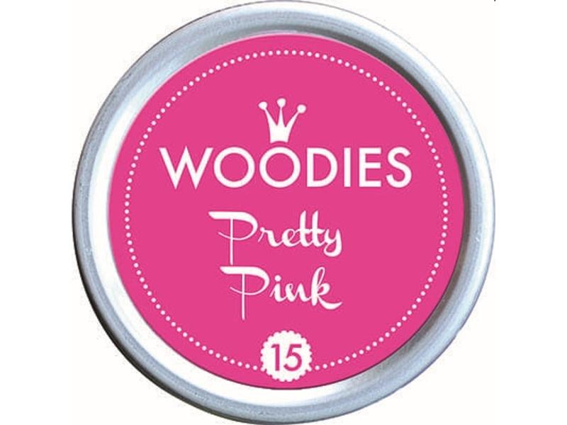 Woodies Tampon encreur 35 mm Pretty Pink, 1 pièce