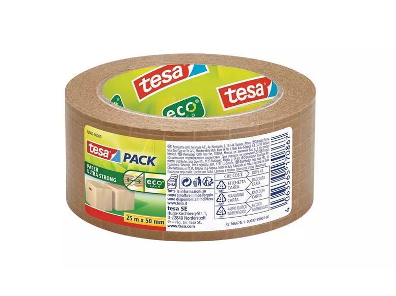 tesa Ruban adhésif Papier Ultra Strong, 50 mm x 25 m, Brun