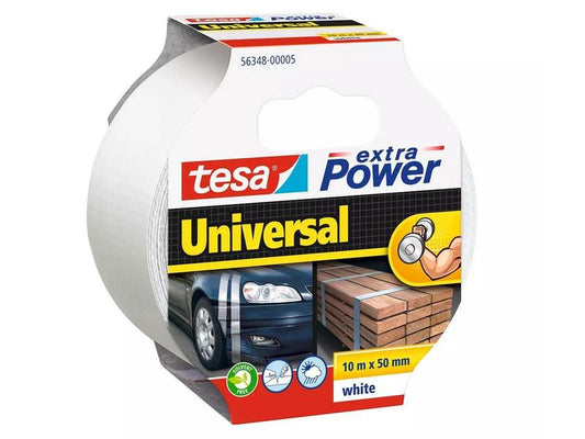 tesa Bande de tissu -Set Universal, 50 mm x 10 m, 3 rouleaux, Blanc