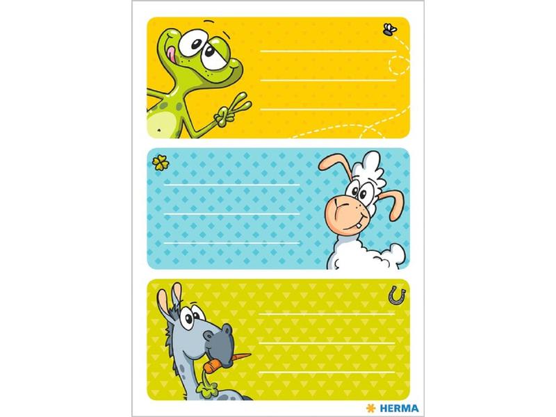 Herma Stickers Étiquettes scolaires Guignols 9 étiquettes, 3 feuilles