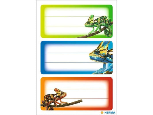 Herma Stickers Étiquettes scolaires Gecko 9 étiquettes, 3 feuilles