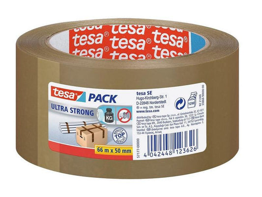 tesa Ruban adhésif -Set Ultra Strong, 50 mm x 66 m, 6 rouleaux, Brun