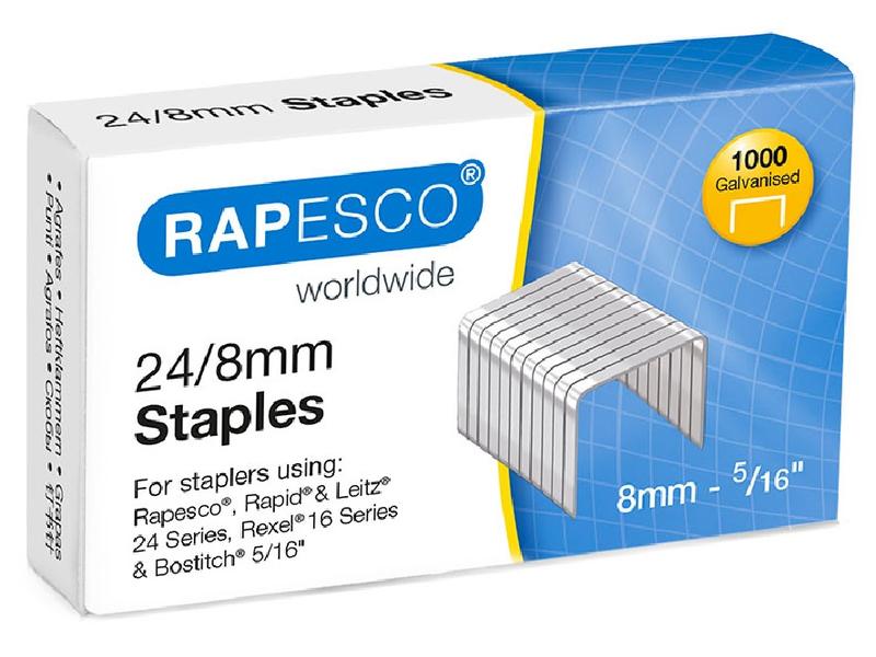 Rapesco Agrafe 24 / 8 mm, 1000 pièces