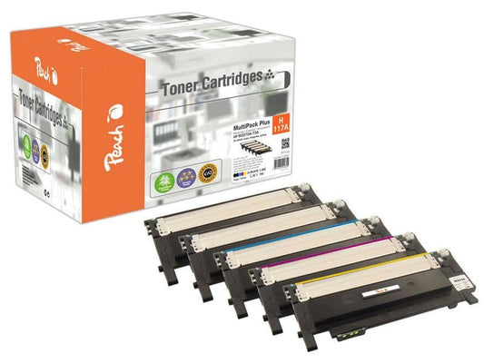 Peach Toner HP No. 117A XL 2x noir, 1x cyan, magenta, jaune