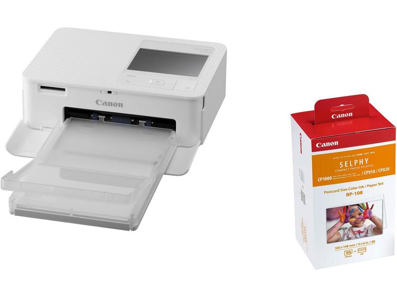 Canon Imprimante photo Selphy CP1500 Blanc papier et encre inclus