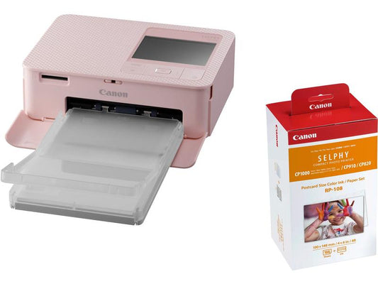 Canon Imprimante photo Selphy CP1500 Rose papier et encre inclus