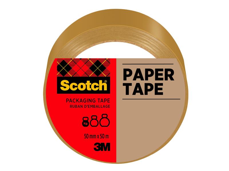 Scotch Ruban adhésif 50 mm x 50 m, papier brun 1 rouleau