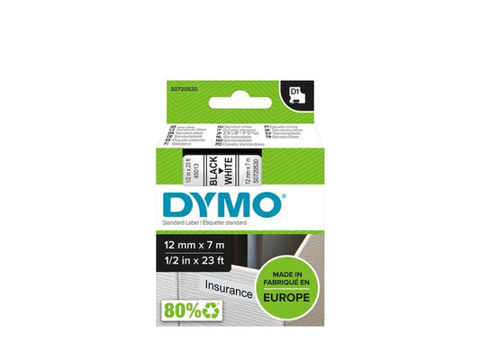 DYMO Ruban d’étiquettes D1 Noir auf Blanc