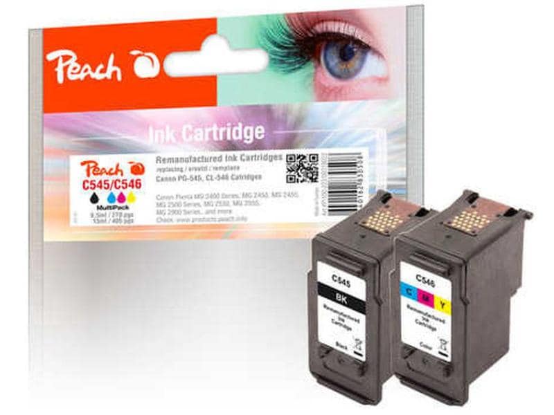 Peach Kits d’encre Canon PG-545 / CL-546 1x BK, 1x Color