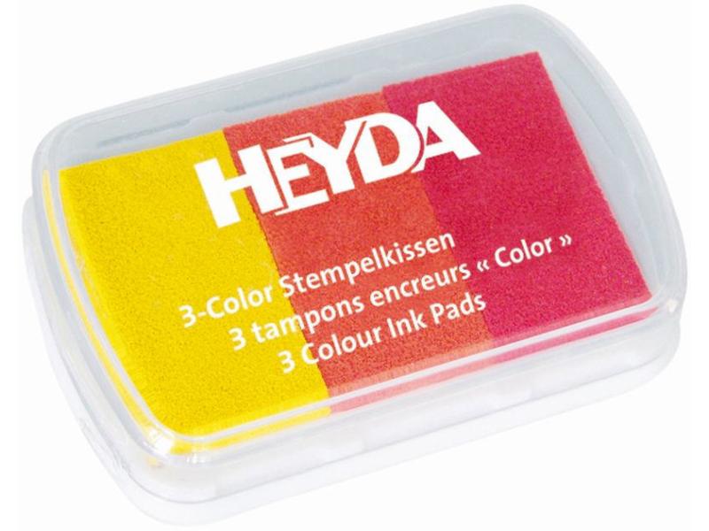 Heyda Tampon encreur 9x6 cm Jaune/Rouge