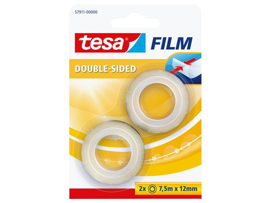 tesa Ruban adhésif double-face Film 12 mm x 7,5 m